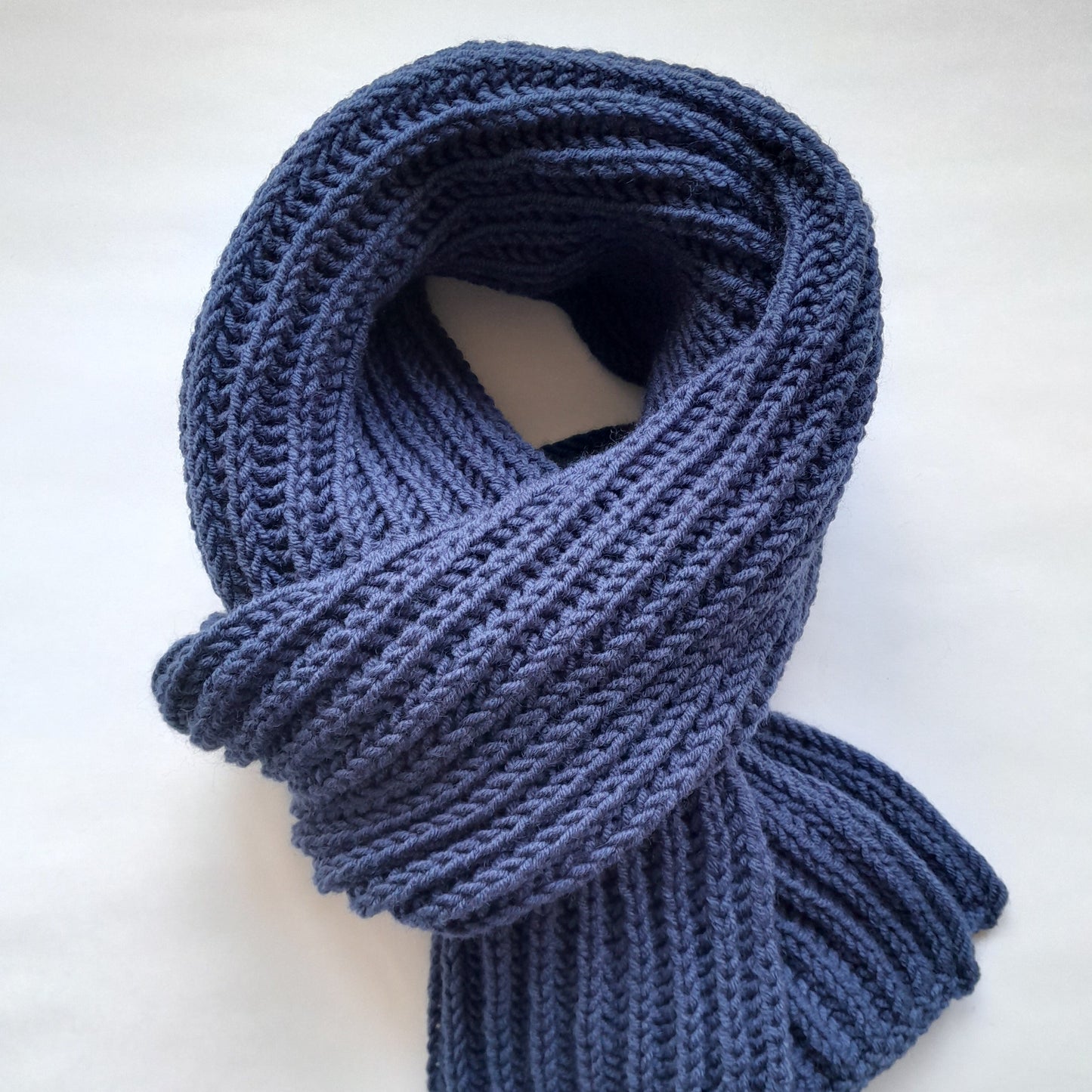 Classic Men`s Scarf Dark-Blue Color