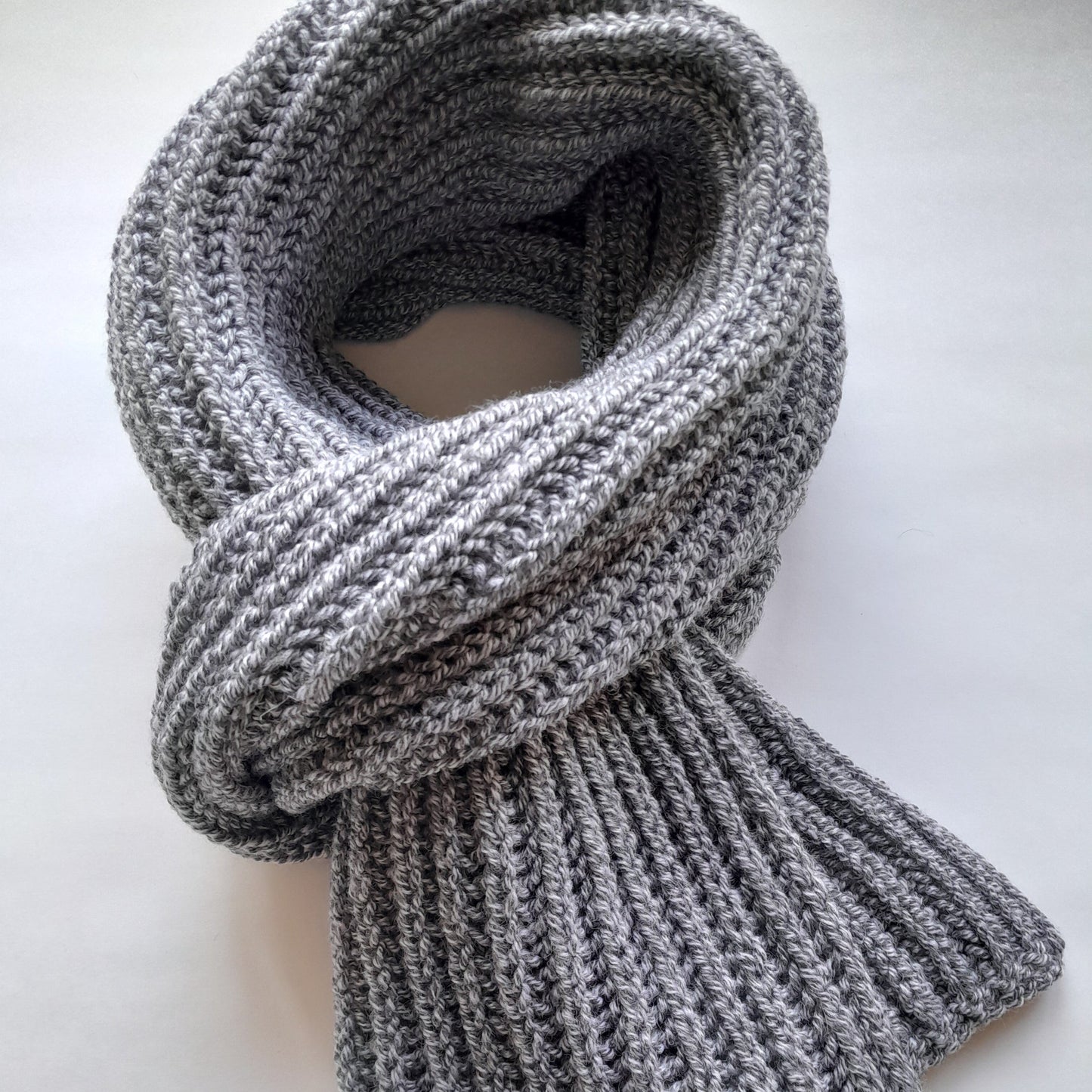 Classic Men`s Scarf Grey-Melange Color