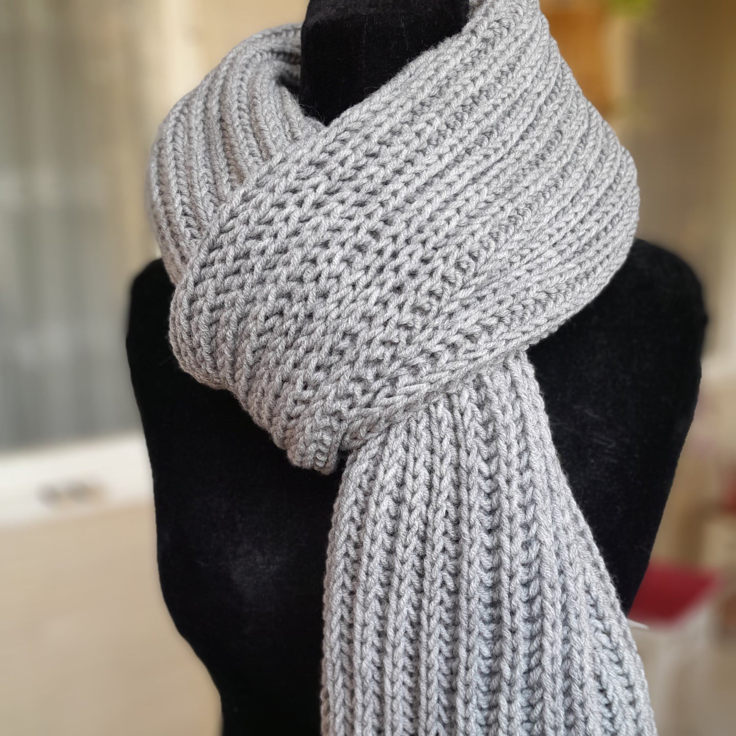 Classic Men`s Scarf Middle-Grey Color