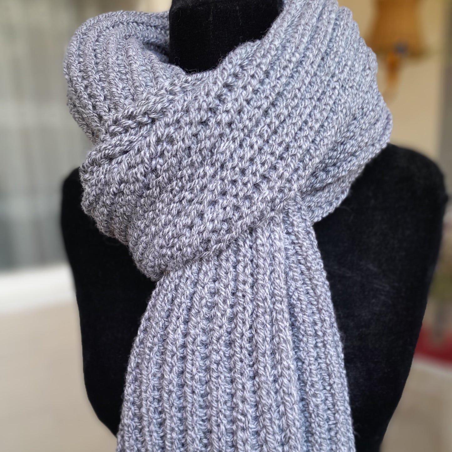 Classic Men`s Scarf Grey-Melange Color