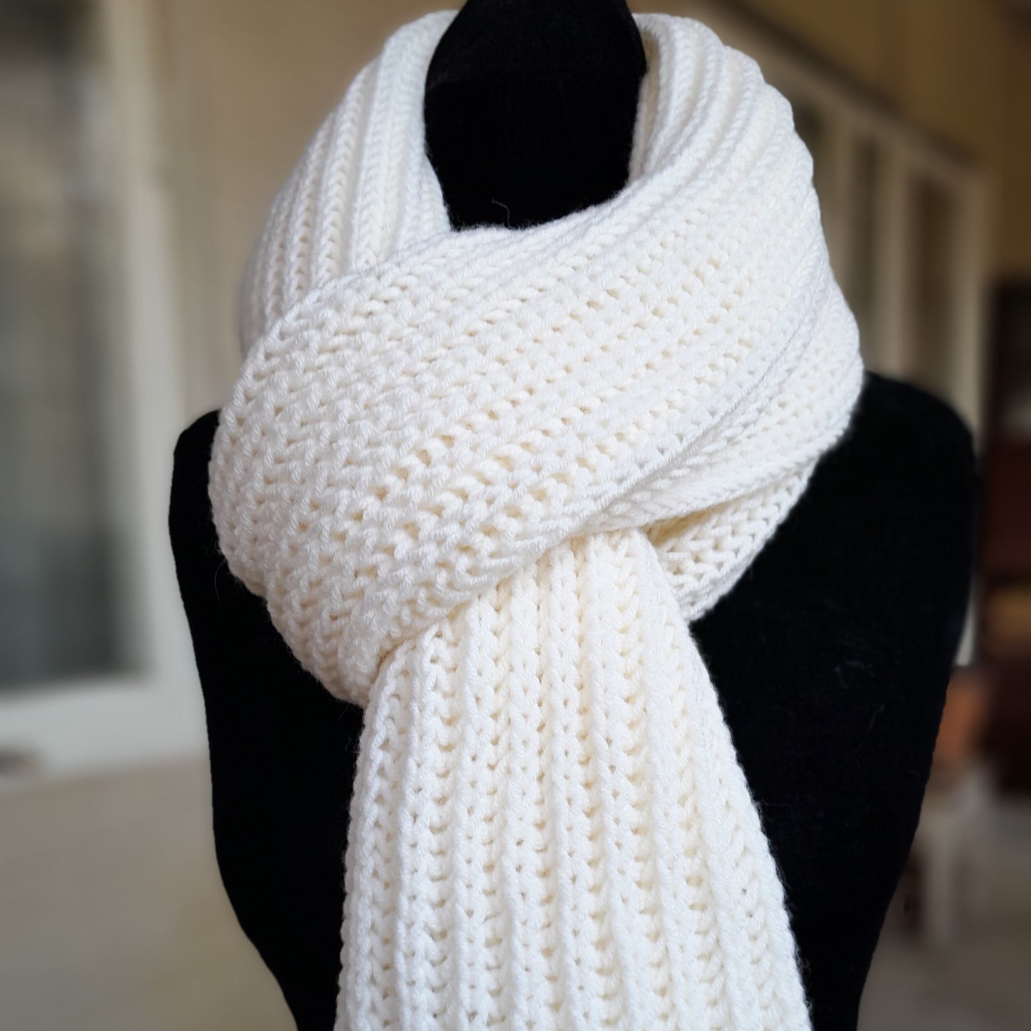 Classic Men`s Scarf White-Off Color