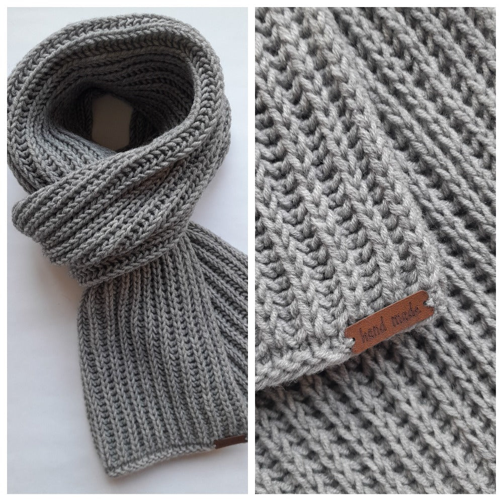 Classic Men`s Scarf Middle-Grey Color