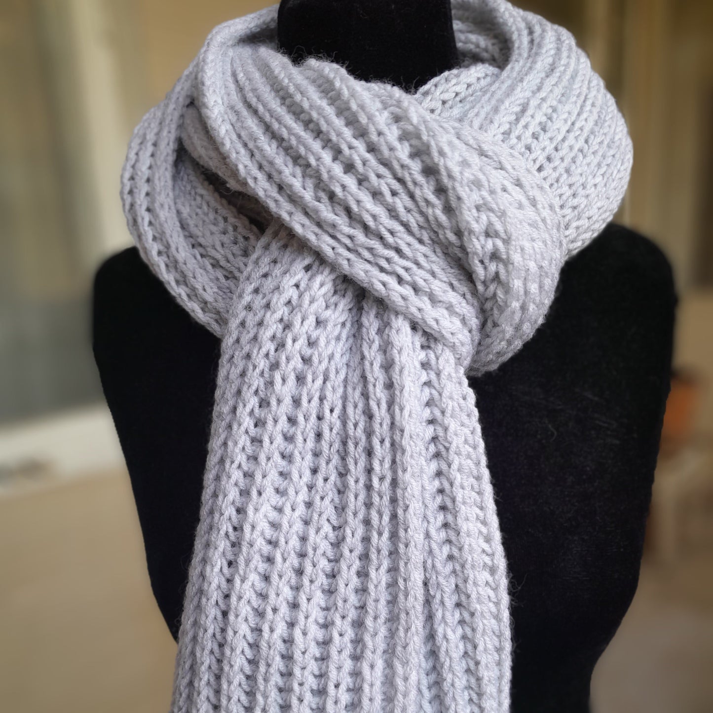 Classic Men`s Scarf Light-Grey Color