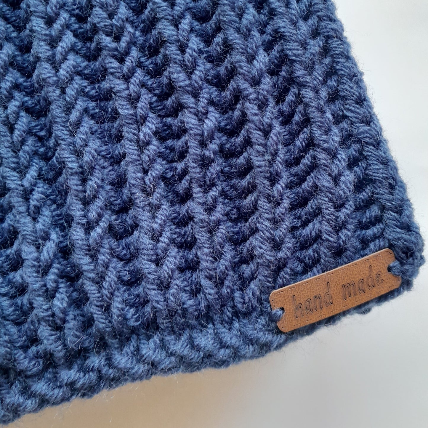 Classic Men`s Scarf Dark-Blue Color