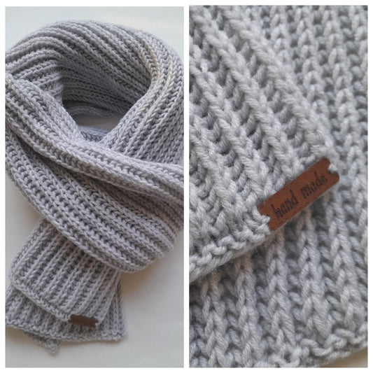 Classic Men`s Scarf Light-Grey Color
