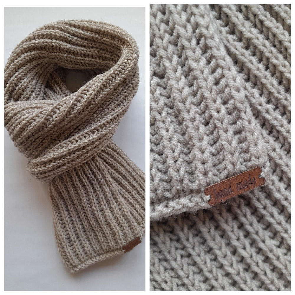 Classic Men`s Scarf Beige Color